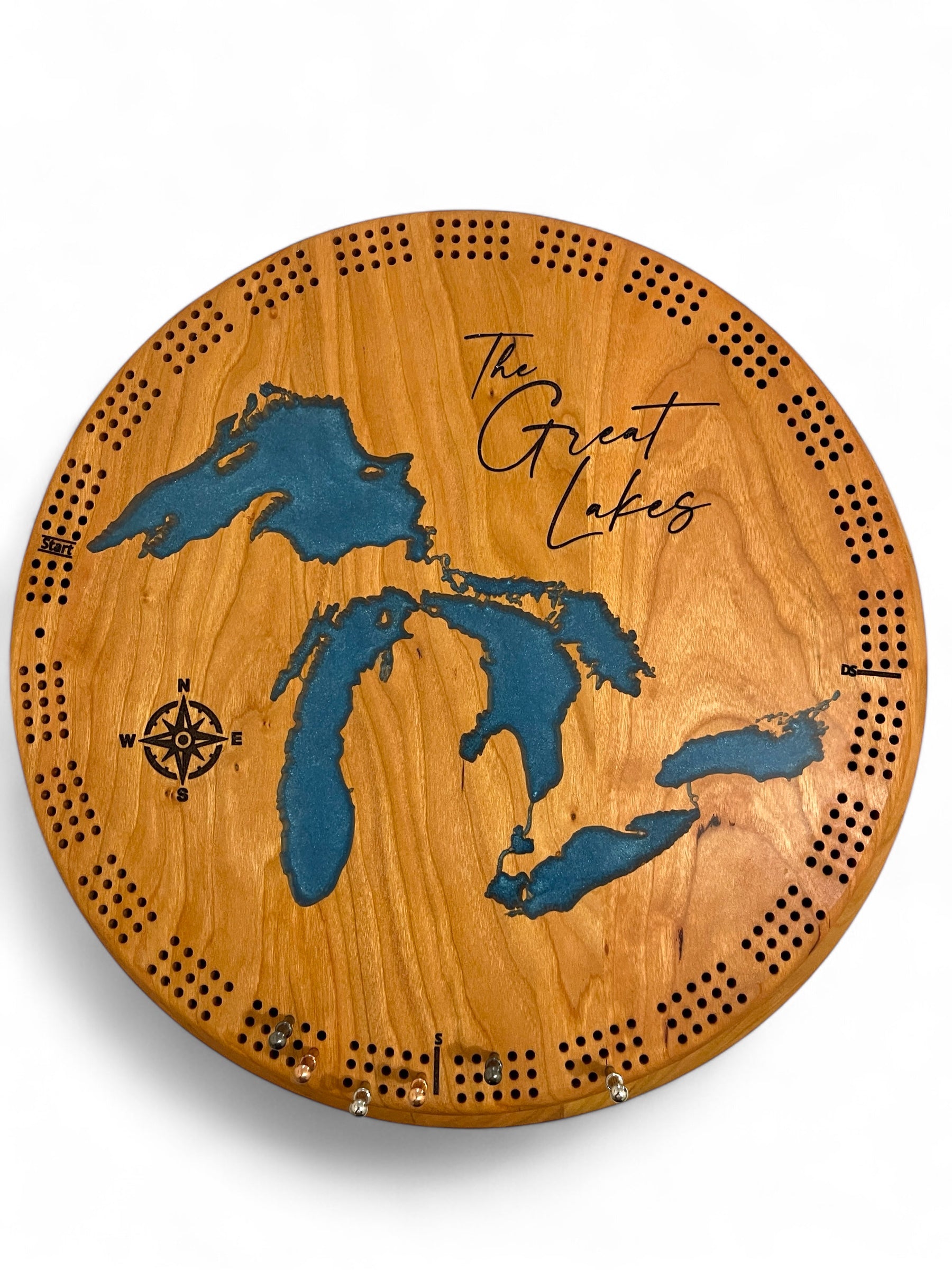 Deluxe Great Lakes cribbage board