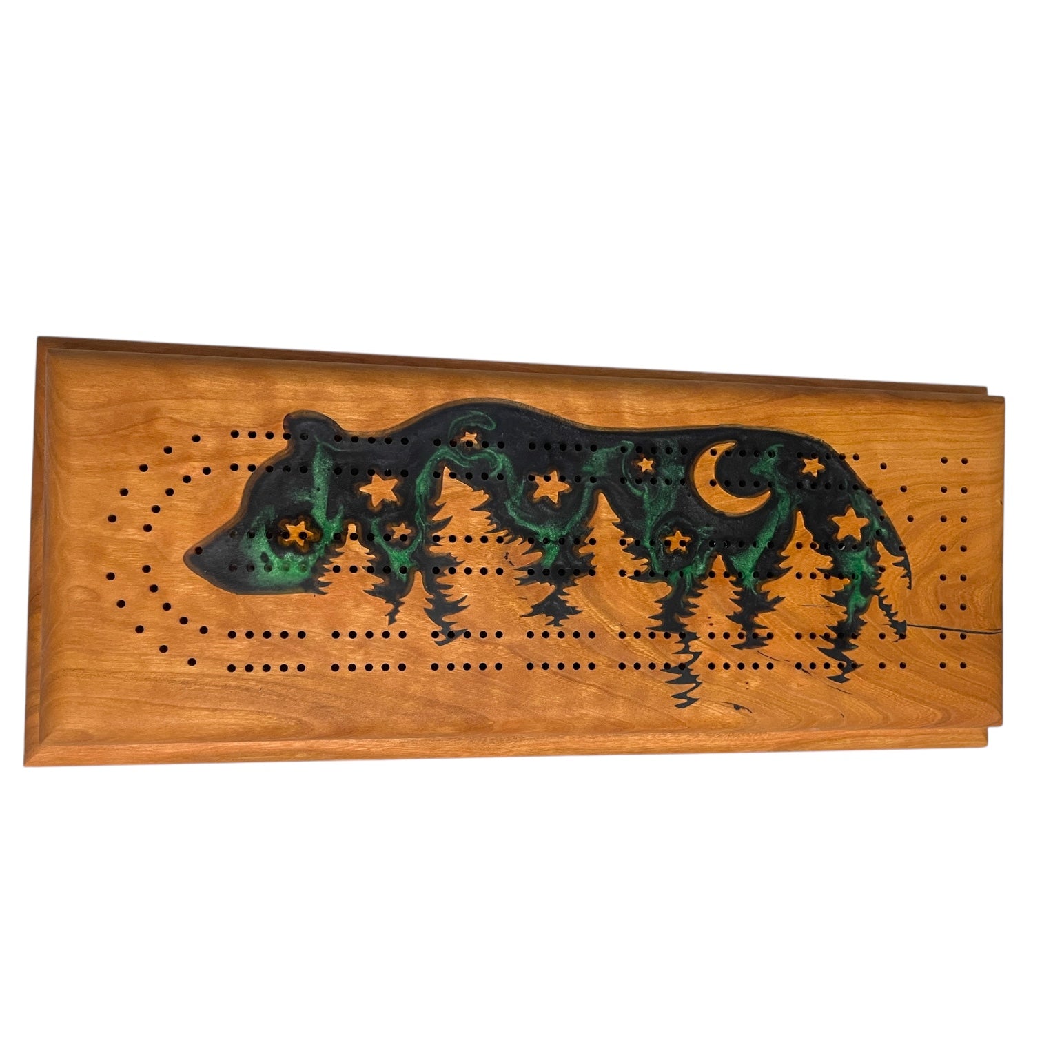 Northern lights bear crib board