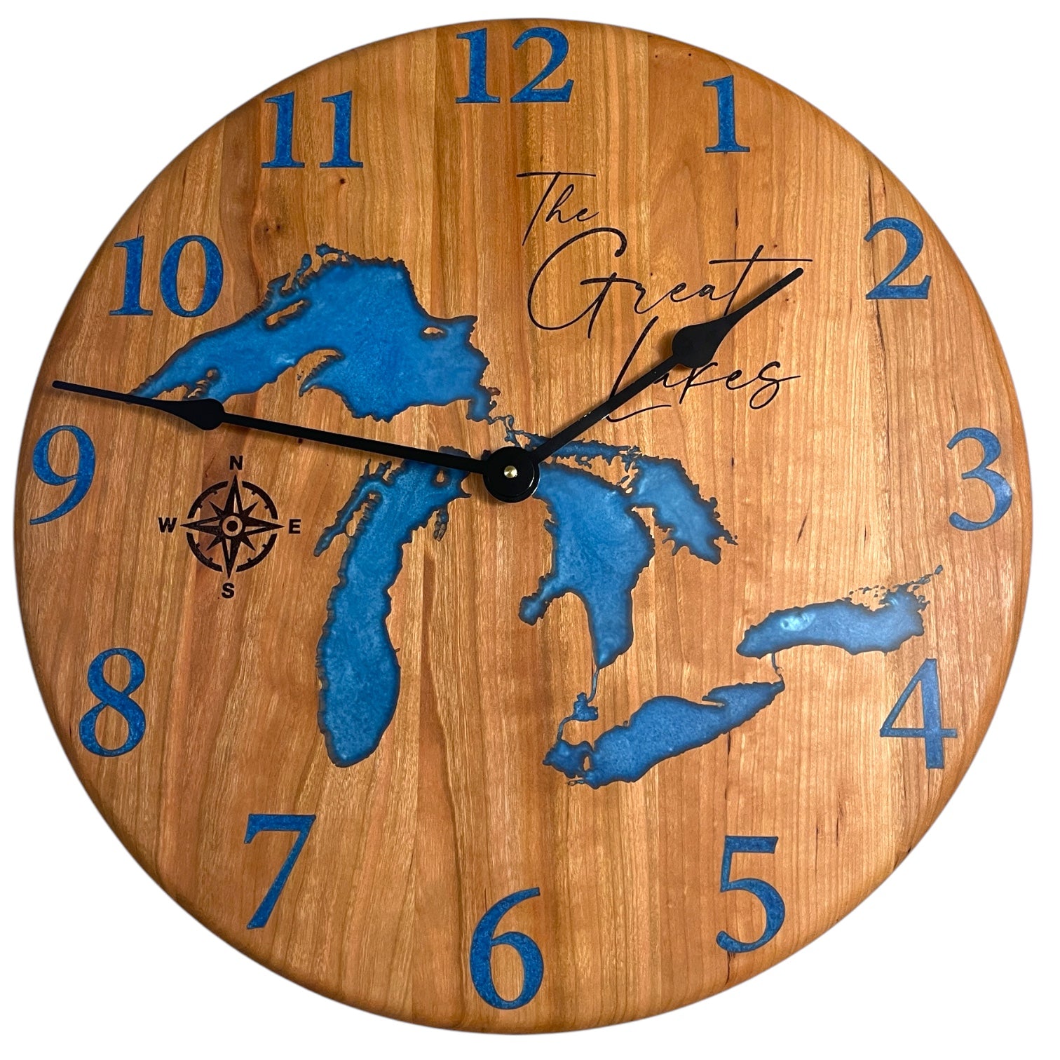 20” black cherry Great Lakes clock