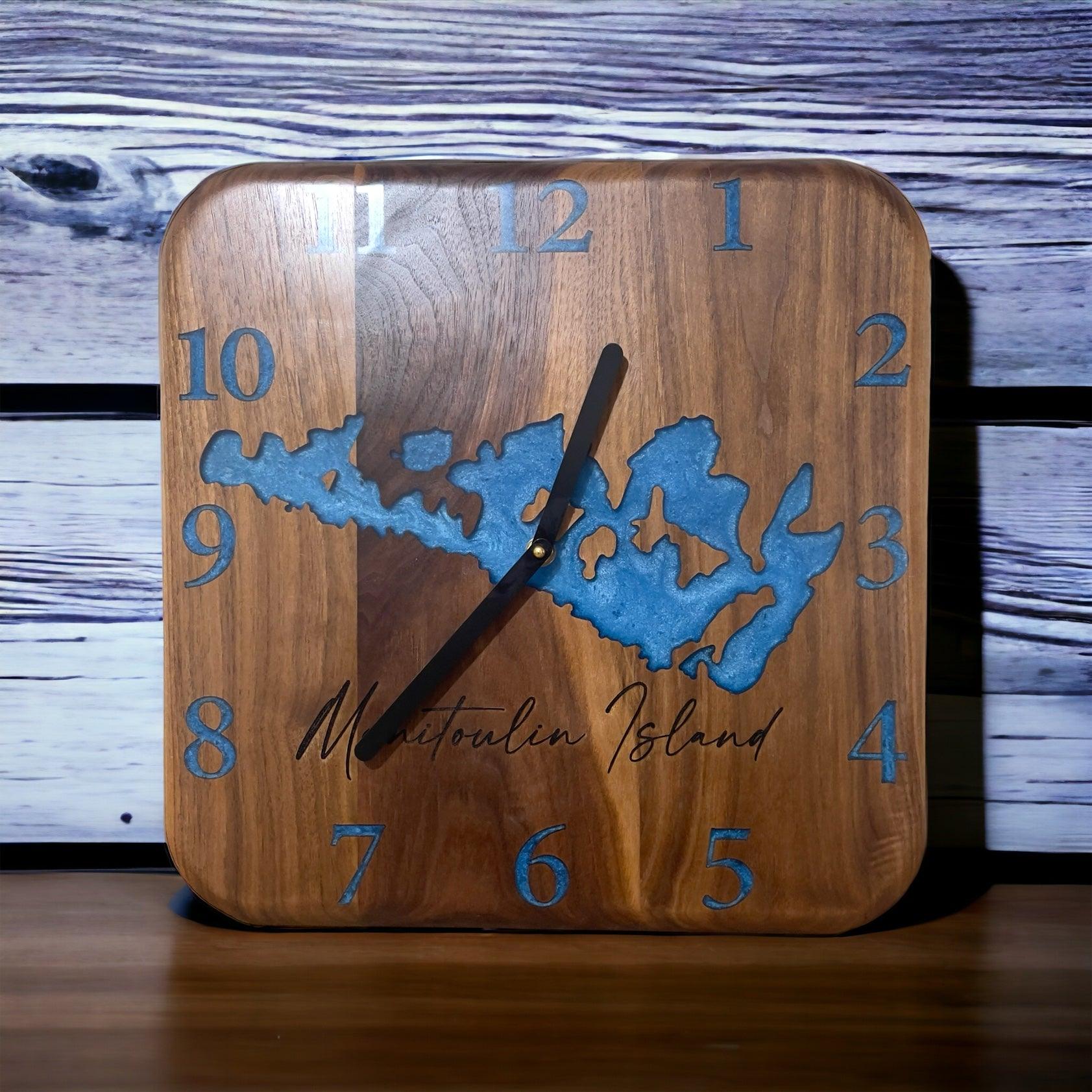 Black walnut clock