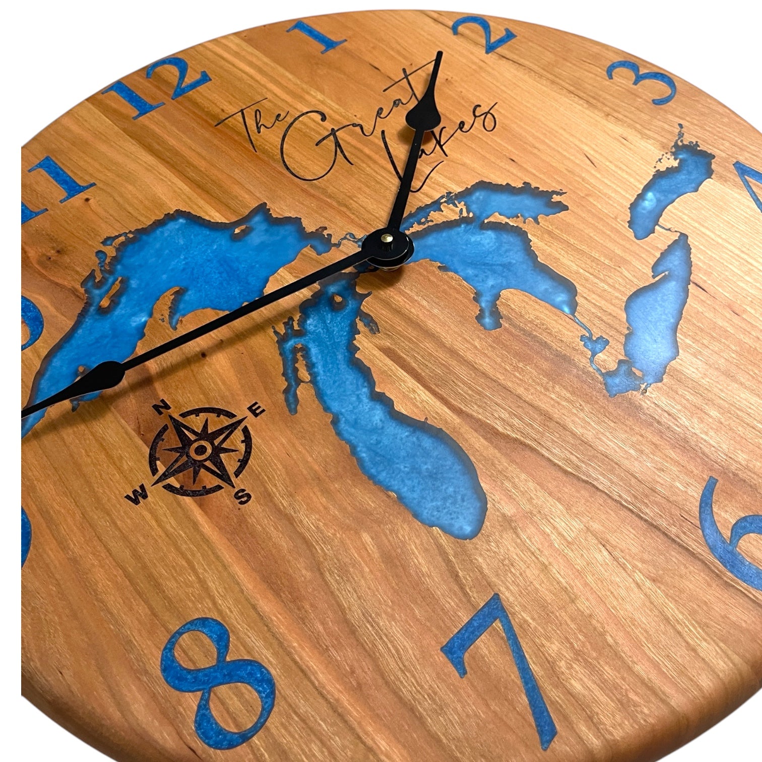 20” black cherry Great Lakes clock