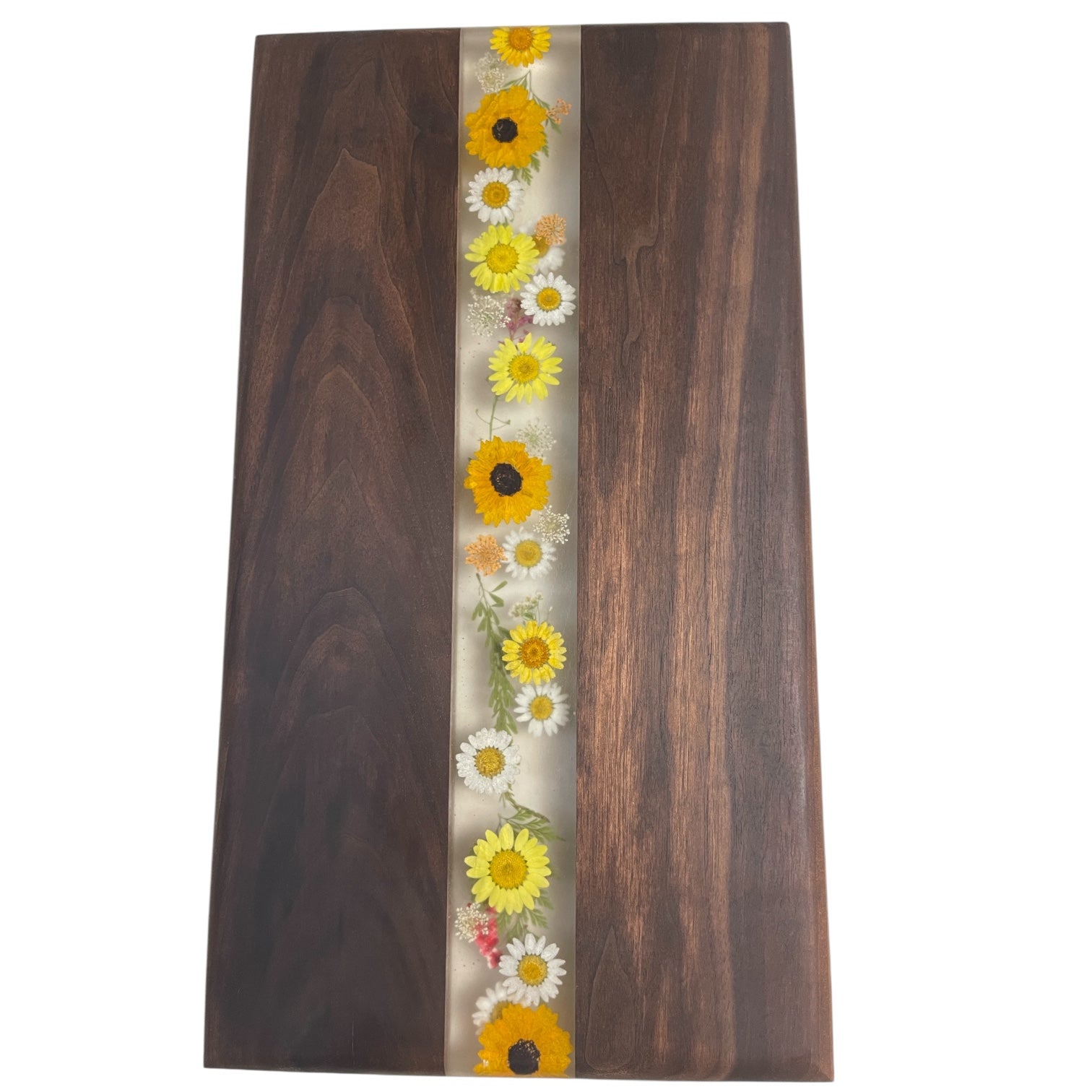 18” black walnut flower board