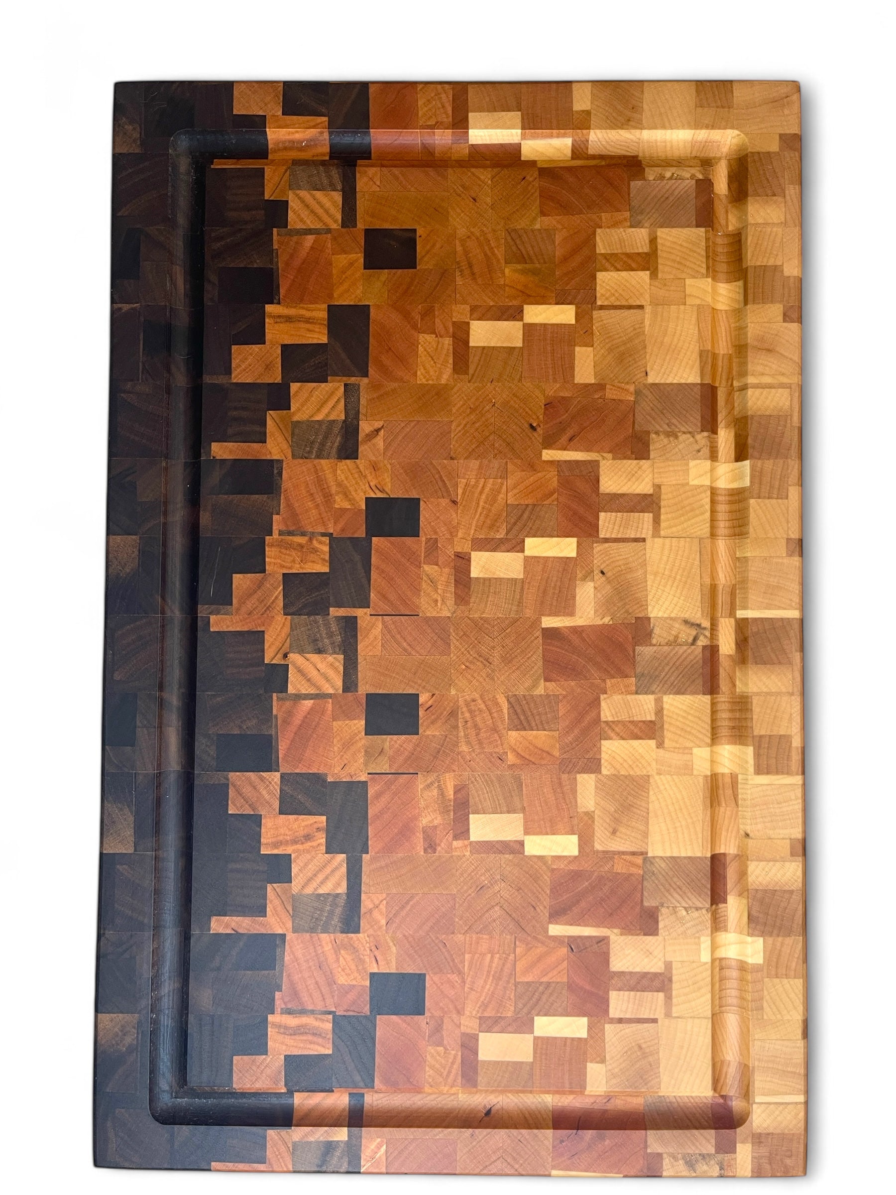 18” end grain Ombré Chaos butcher block