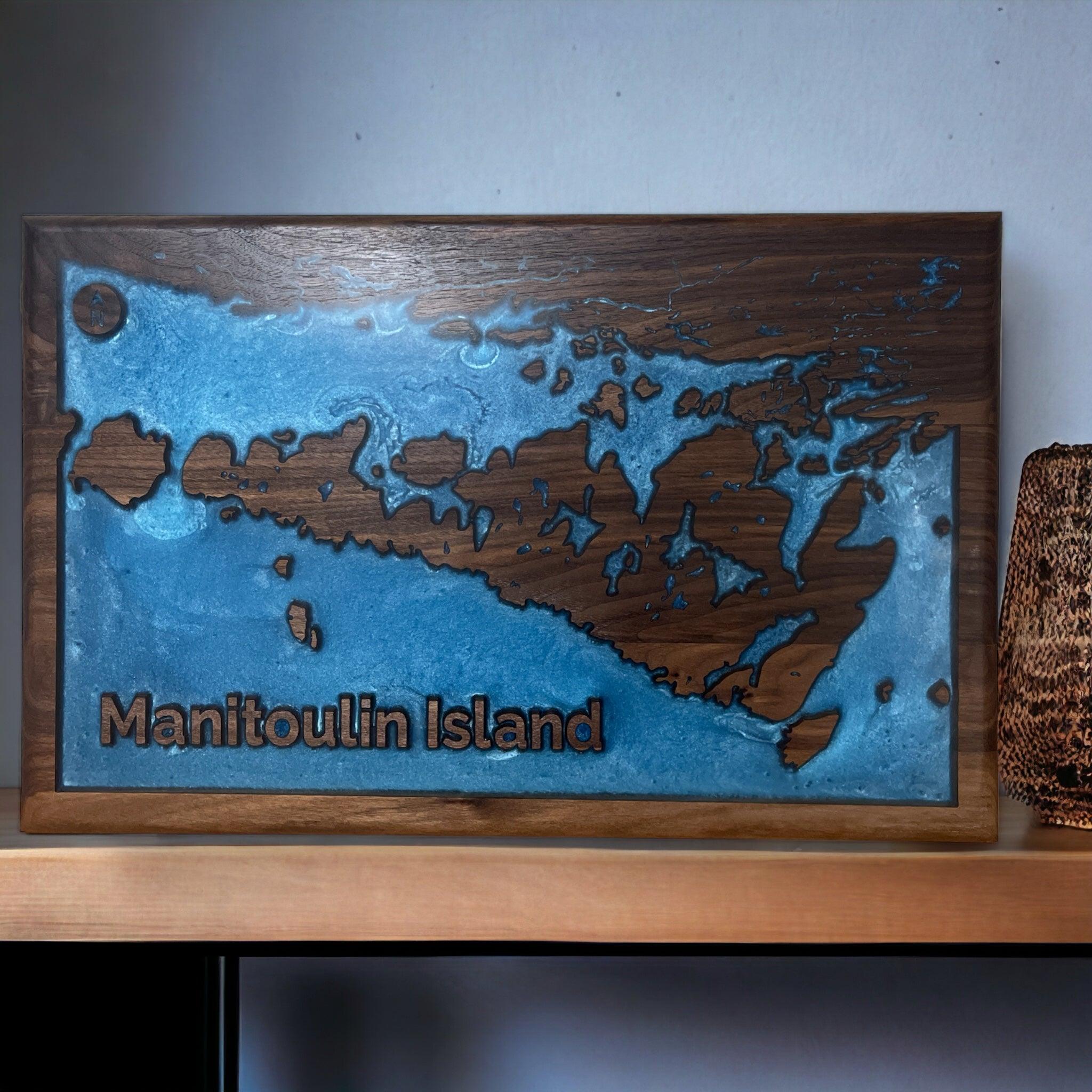 XL Black walnut Manitoulin Map - We have the wood