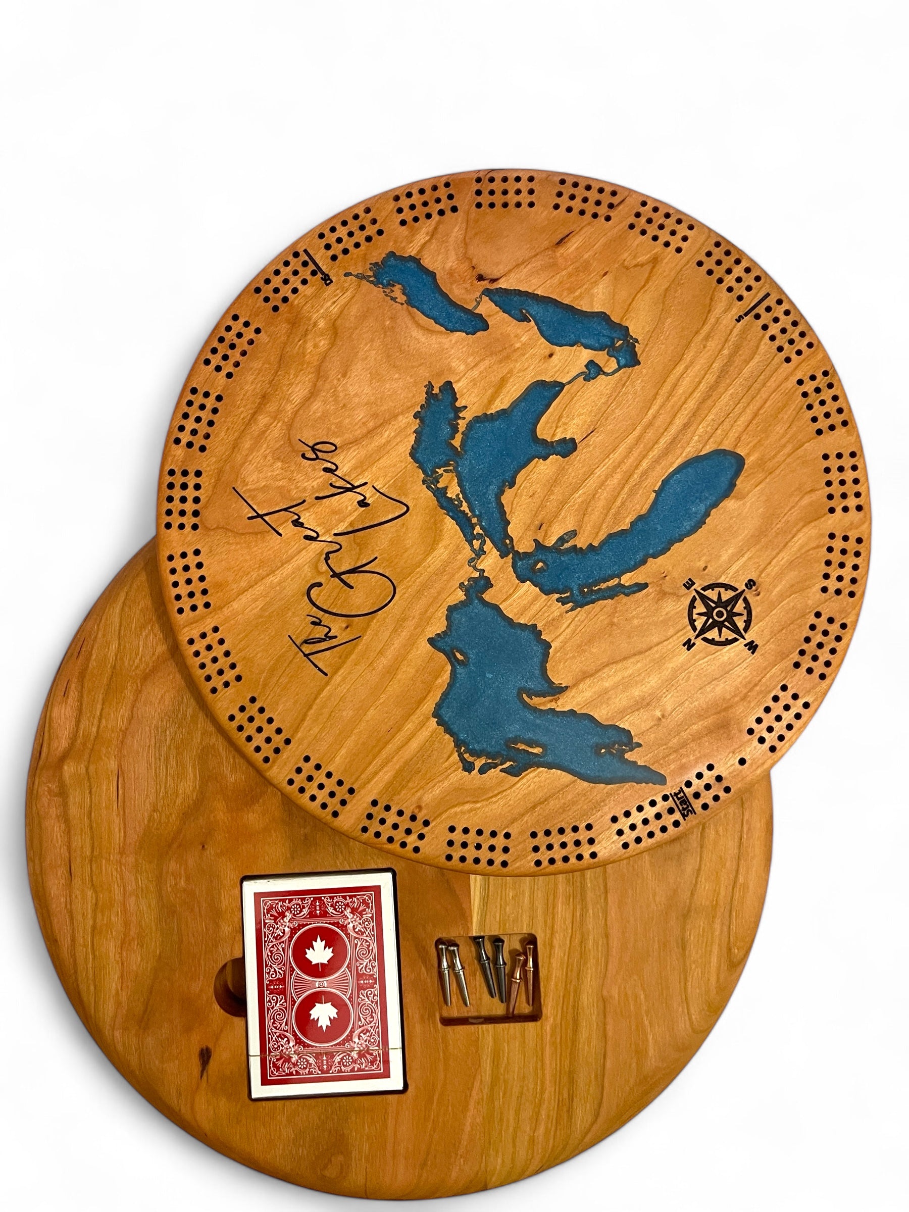 Deluxe Great Lakes cribbage board