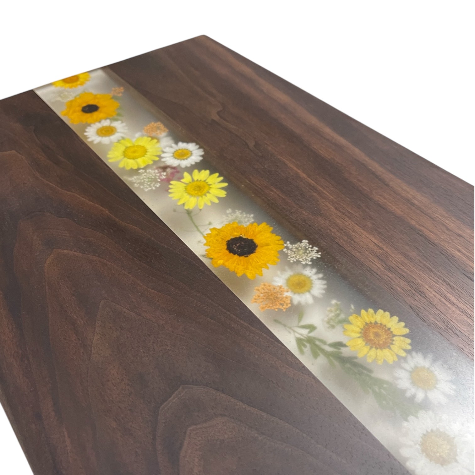 18” black walnut flower board