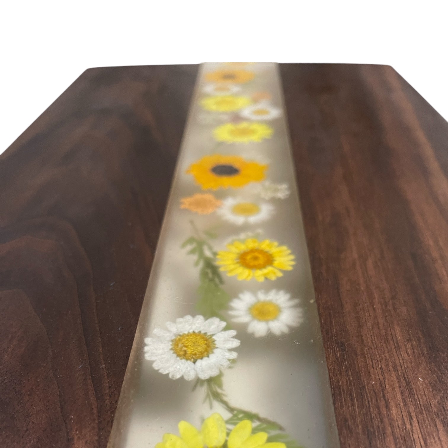 18” black walnut flower board