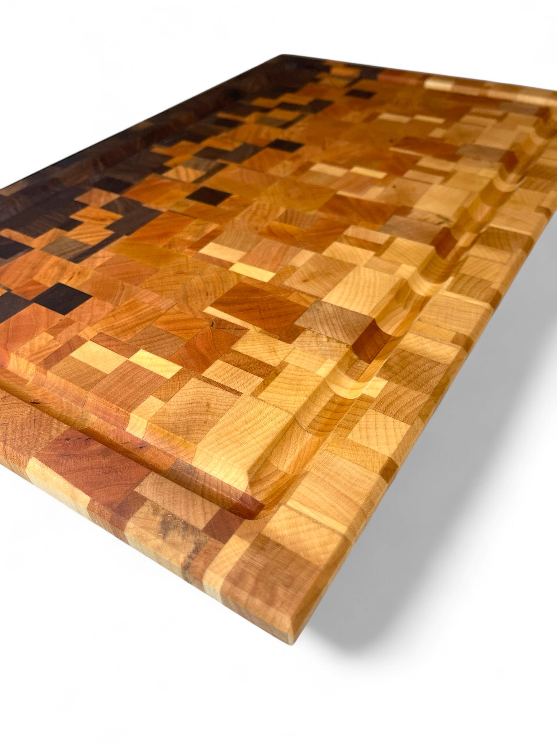 18” end grain Ombré Chaos butcher block