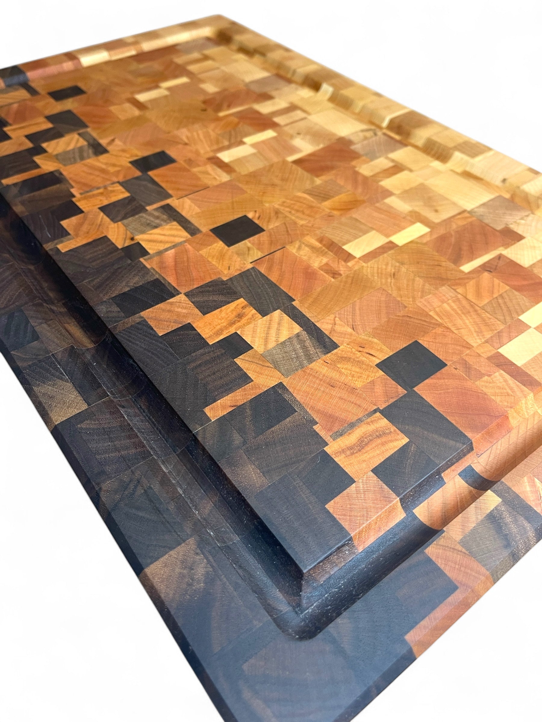 18” end grain Ombré Chaos butcher block